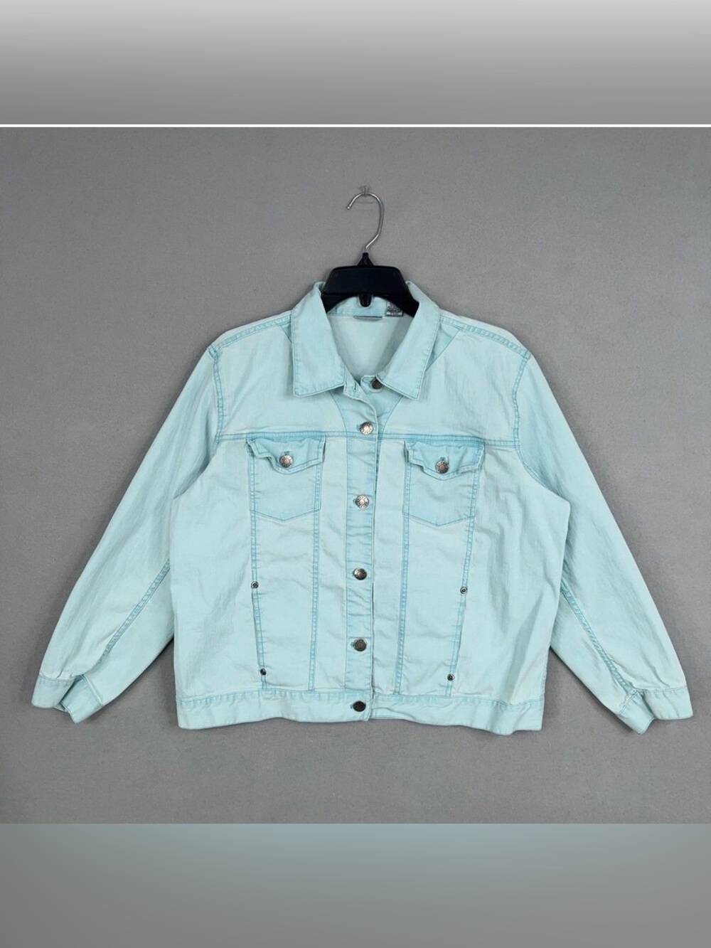 Chico's Pale Aqua Denim Jacket